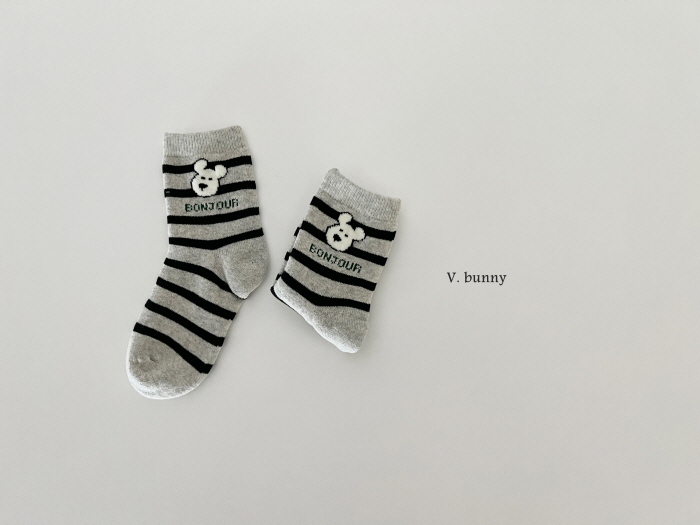 V Bunny - Korean Children Fashion - #fashionkids - Bonjour Socks Set - 12