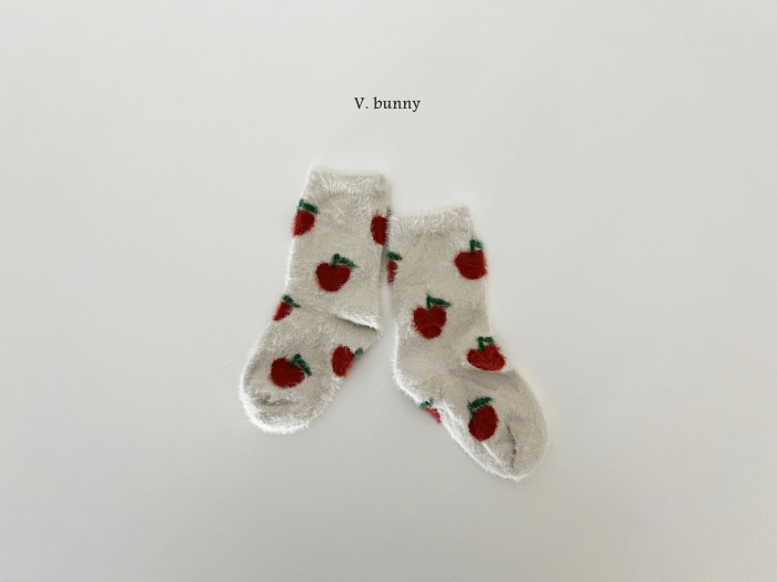 V Bunny - Korean Children Fashion - #fashionkids - Apple Socks Set - 7