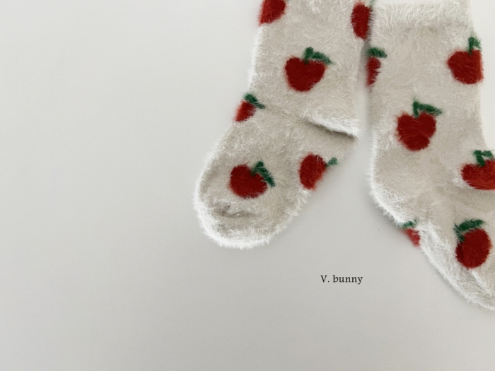 V Bunny - Korean Children Fashion - #kidsshorts - Apple Socks Set - 8