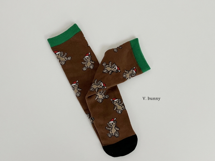 V Bunny - Korean Children Fashion - #kidzfashiontrend - Check Santa Socks Set - 9