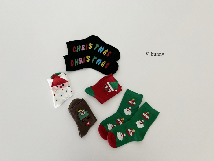 V Bunny - Korean Children Fashion - #kidzfashiontrend - Christmas Socks Set - 6