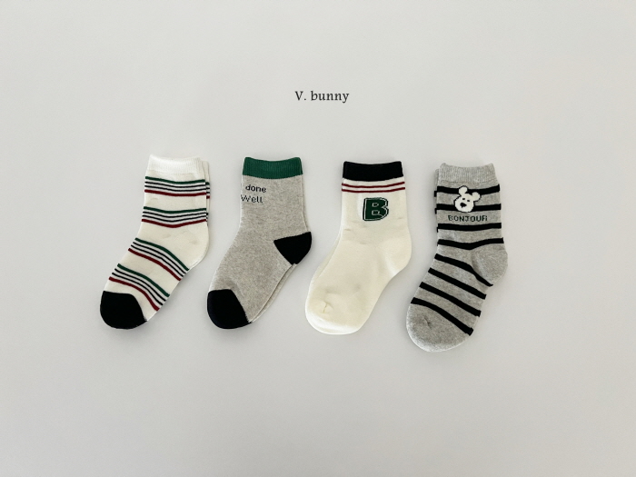 V Bunny - Korean Children Fashion - #littlefashionista - Bonjour Socks Set