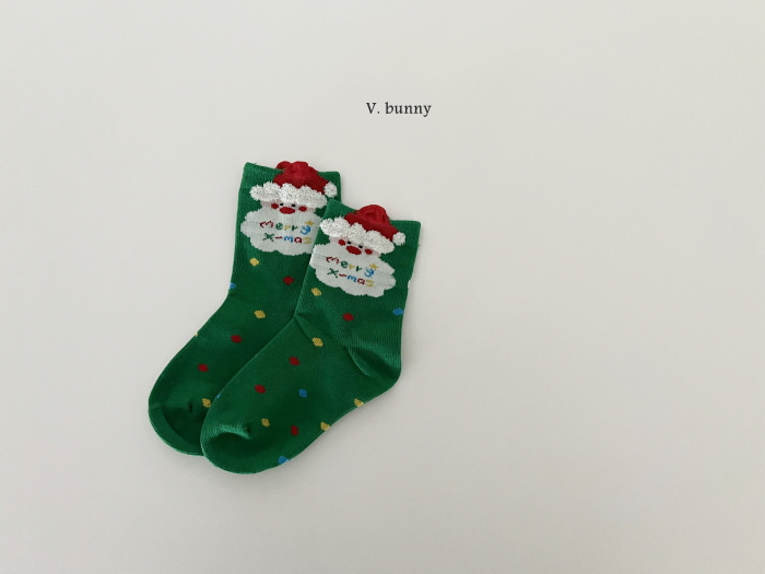 V Bunny - Korean Children Fashion - #littlefashionista - Three Santa Socks Set - 9