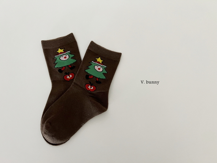 V Bunny - Korean Children Fashion - #littlefashionista - Christmas Socks Set - 8