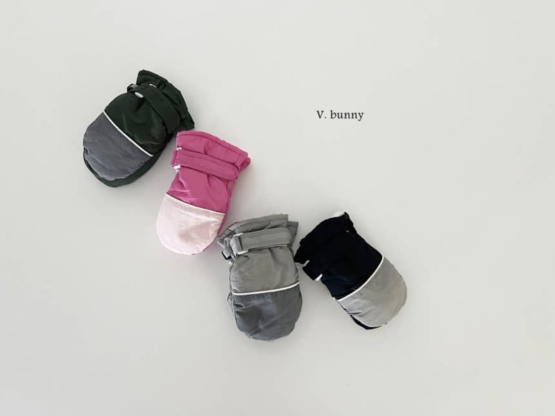 V Bunny - Korean Children Fashion - #minifashionista - Strap Two Color Gloves - 6