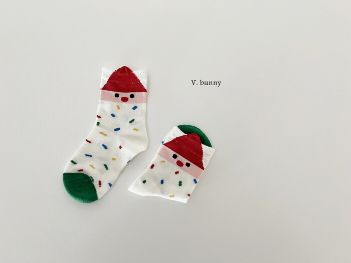 V Bunny - Korean Children Fashion - #prettylittlegirls - Christmas Socks Set - 11