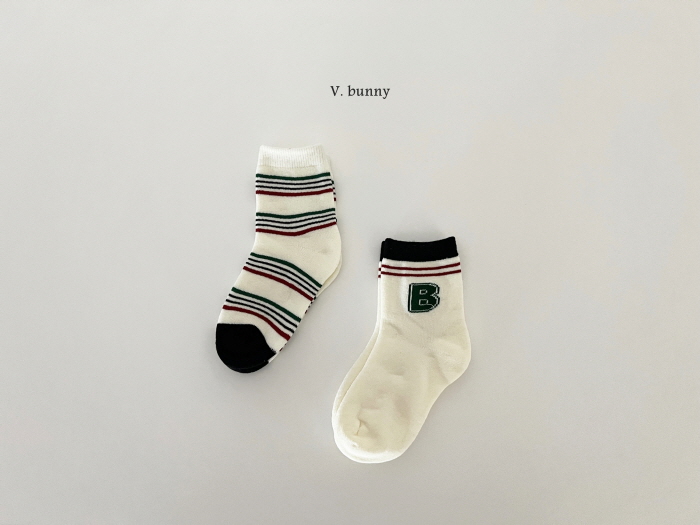 V Bunny - Korean Children Fashion - #stylishchildhood - Bonjour Socks Set - 7