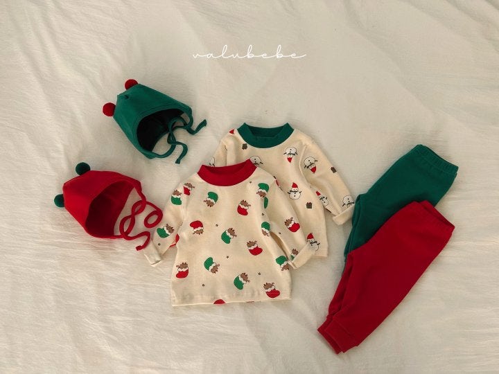 Valu Bebe - Korean Baby Fashion - #babygirlfashion - Santa Friends Bonnet Set - 3