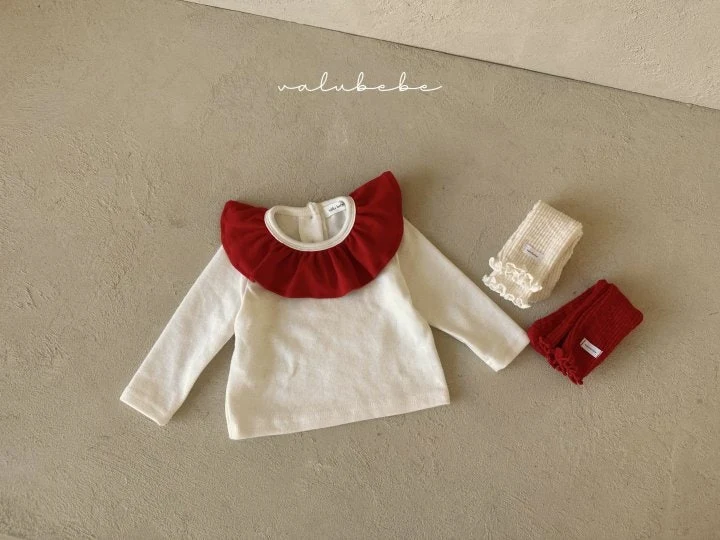 Valu Bebe - Korean Baby Fashion - #babylifestyle - Christmas Frill Tee - 4