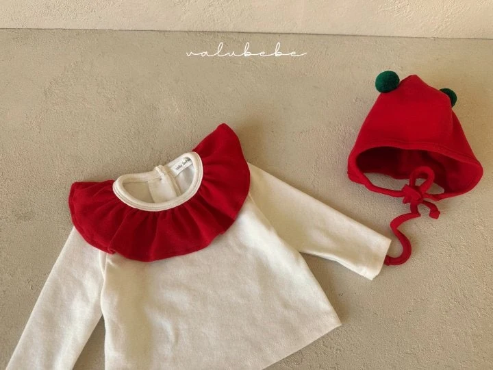 Valu Bebe - Korean Baby Fashion - #babyoutfit - Christmas Frill Tee - 6