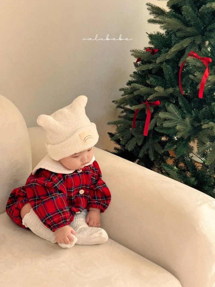 Valu Bebe - Korean Baby Fashion - #babyoutfit - Happy Christmas Check Suit - 6