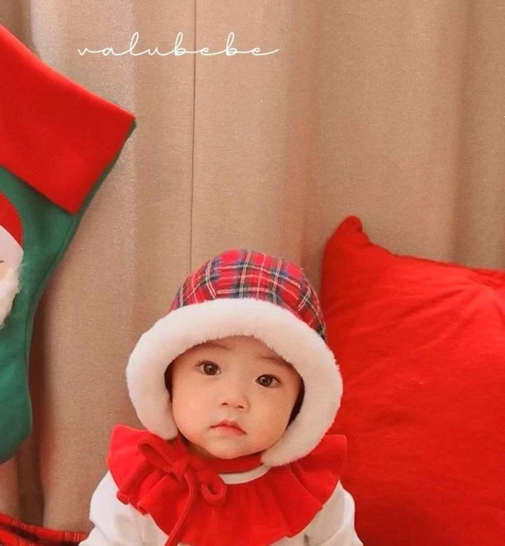 Valu Bebe - Korean Baby Fashion - #babywear - Winter Check Bonnet - 2