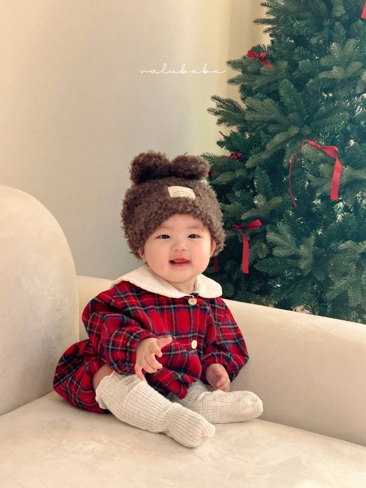 Valu Bebe - Korean Baby Fashion - #onlinebabyboutique - Happy Christmas Check Suit - 8