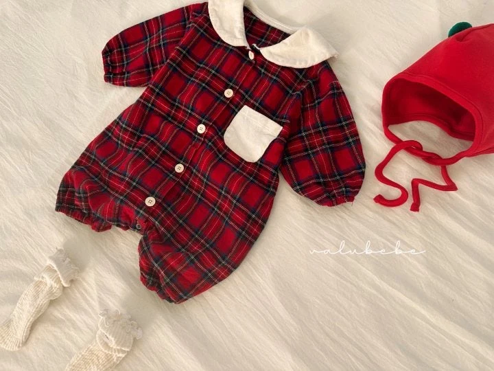 Valu Bebe - Korean Baby Fashion - #onlinebabyshop - Happy Christmas Check Suit - 9