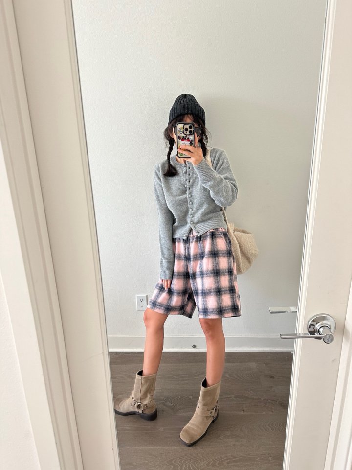 Via - Korean Women Fashion - #momslook - Check Shorts - 3