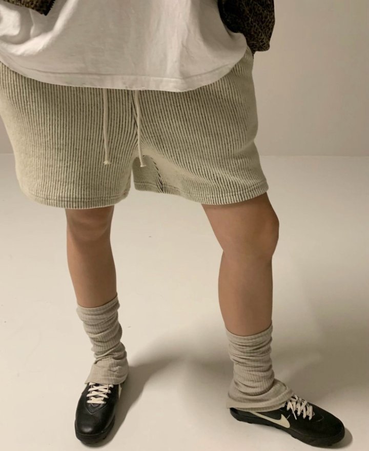 Via - Korean Women Fashion - #momslook - Rib Short Pants - 2