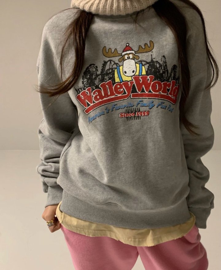 Via - Korean Women Fashion - #momslook - Rudolph Sweatshirts - 10