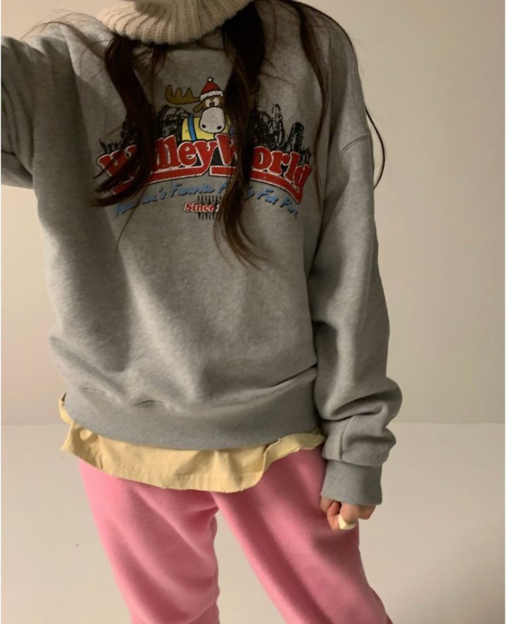 Via - Korean Women Fashion - #momslook - Rudolph Sweatshirts - 2