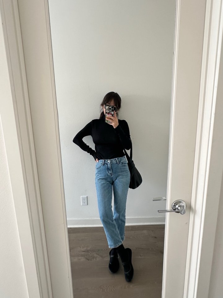 Via - Korean Women Fashion - #momslook - Simple Turtleneck Tee - 10