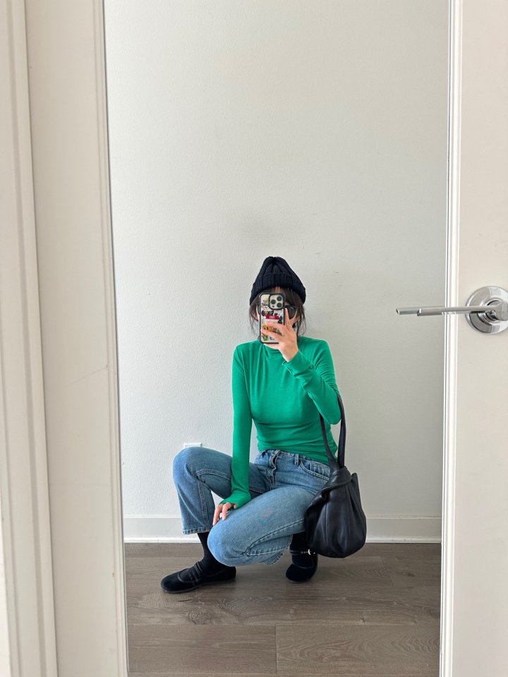 Via - Korean Women Fashion - #momslook - Simple Turtleneck Tee - 7