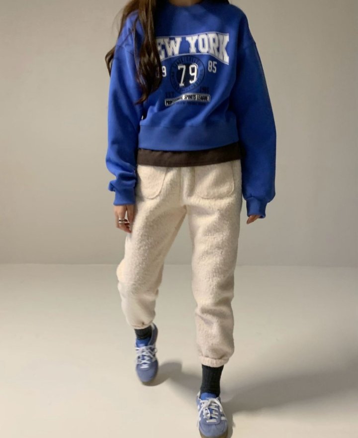 Via - Korean Women Fashion - #momslook - Fleece NY Sweatshirts - 9