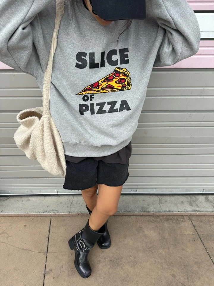 Via - Korean Women Fashion - #momslook - Pizza Sweatshirts - 10