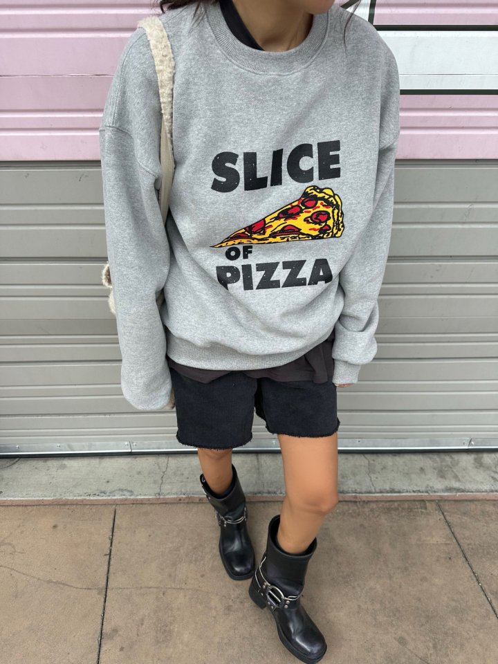 Via - Korean Women Fashion - #momslook - Pizza Sweatshirts - 8