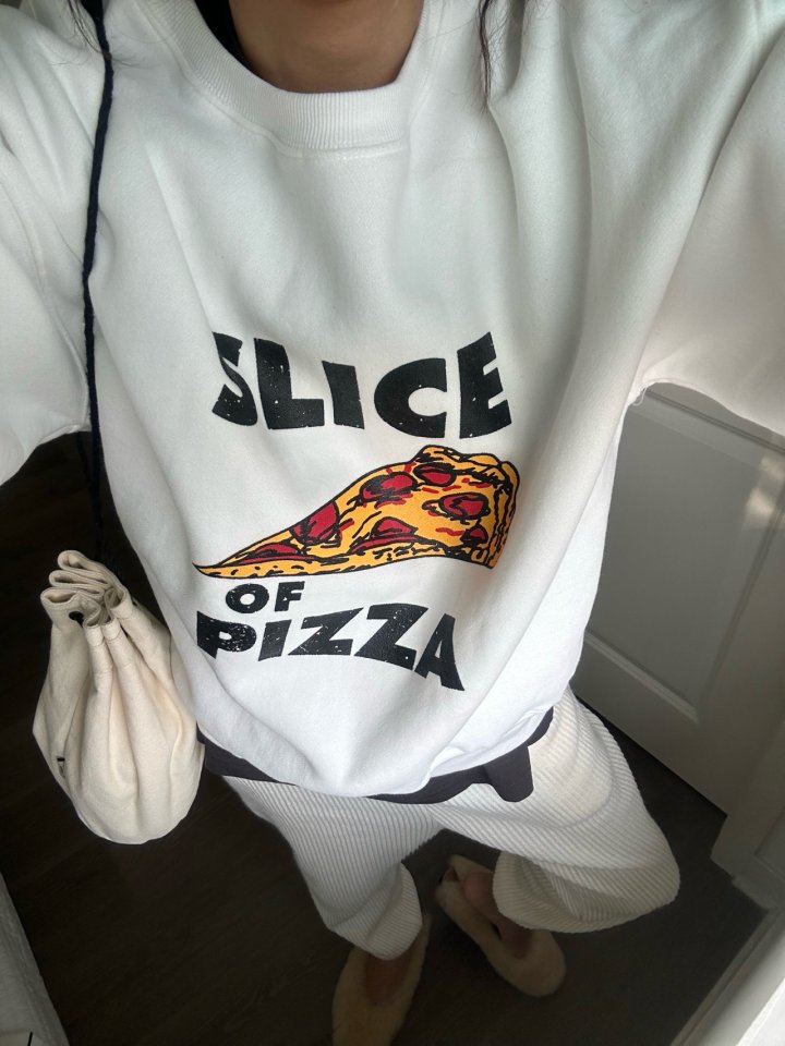 Via - Korean Women Fashion - #momslook - Pizza Sweatshirts - 5