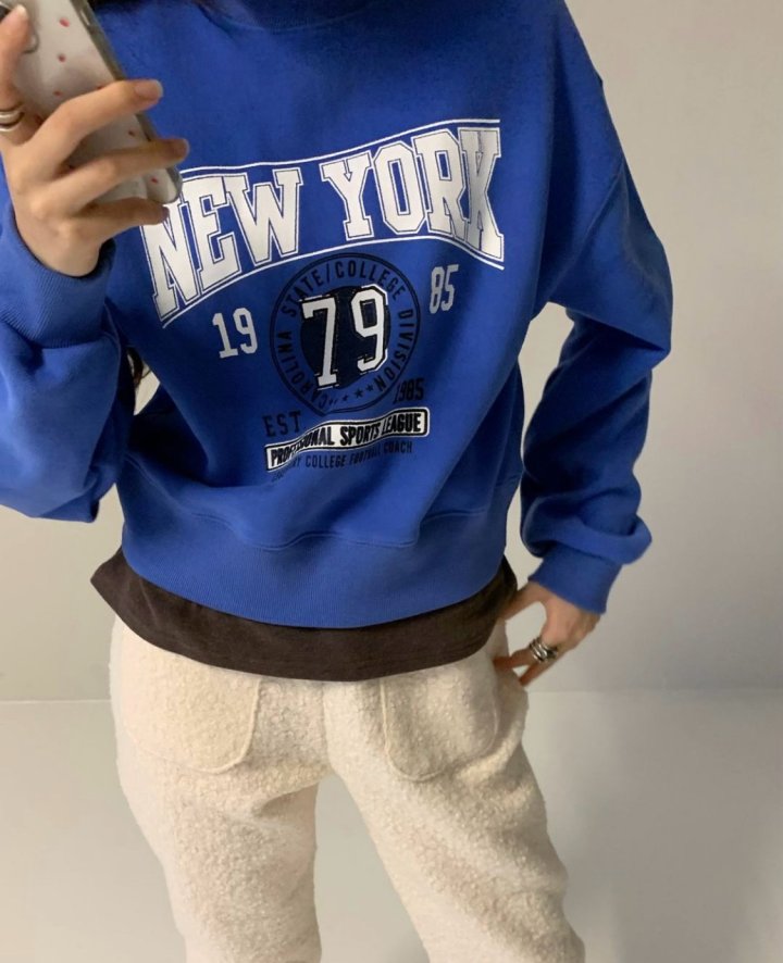 Via - Korean Women Fashion - #pursuepretty - Fleece NY Sweatshirts - 3