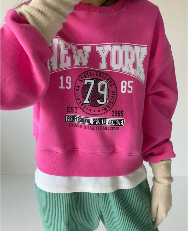 Via - Korean Women Fashion - #pursuepretty - Fleece NY Sweatshirts - 2