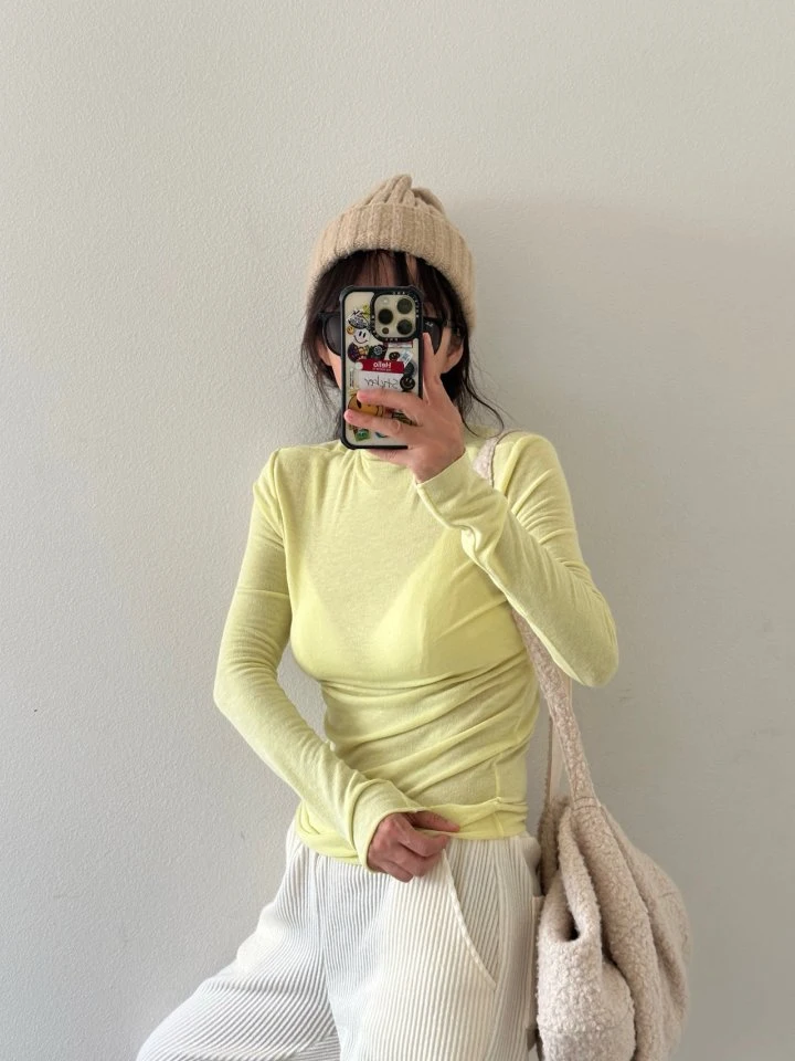 Via - Korean Women Fashion - #vintageinspired - Simple Turtleneck Tee - 10