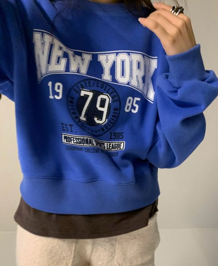 Via - Korean Women Fashion - #vintageinspired - Fleece NY Sweatshirts