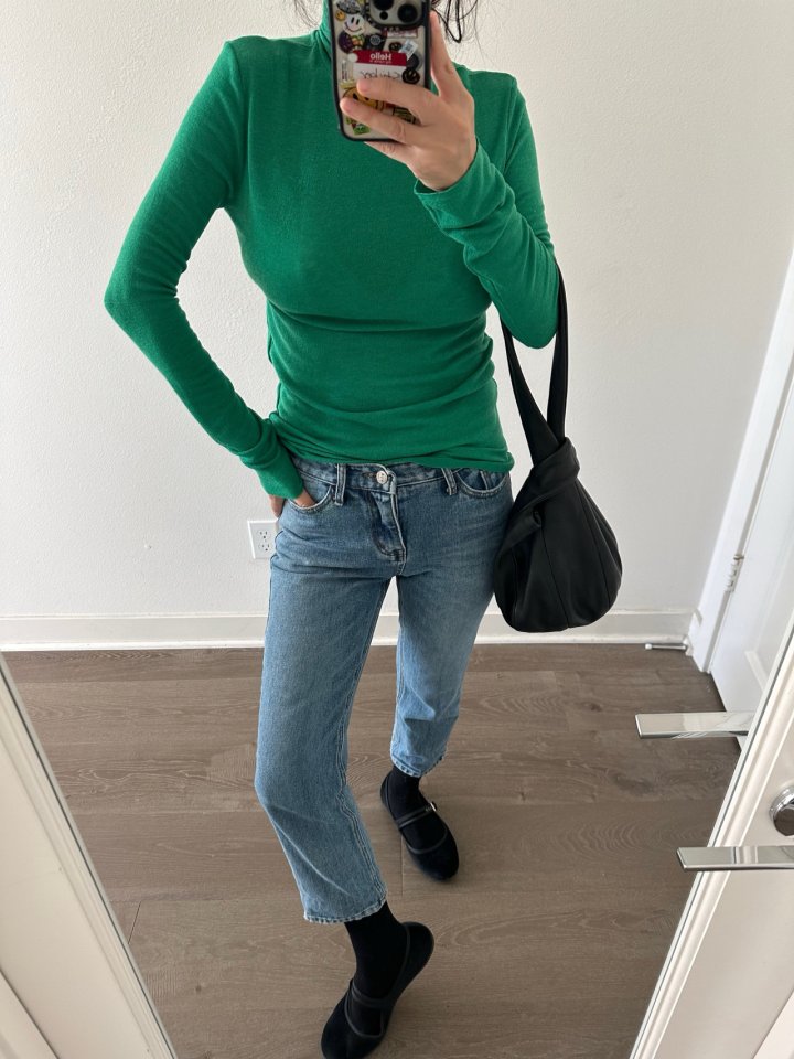 Via - Korean Women Fashion - #momslook - Simple Turtleneck Tee - 4