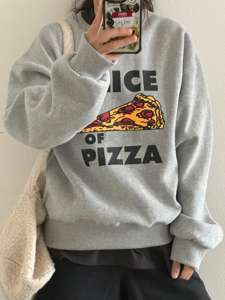 Via - Korean Women Fashion - #womensfashion - Pizza Sweatshirts - 3