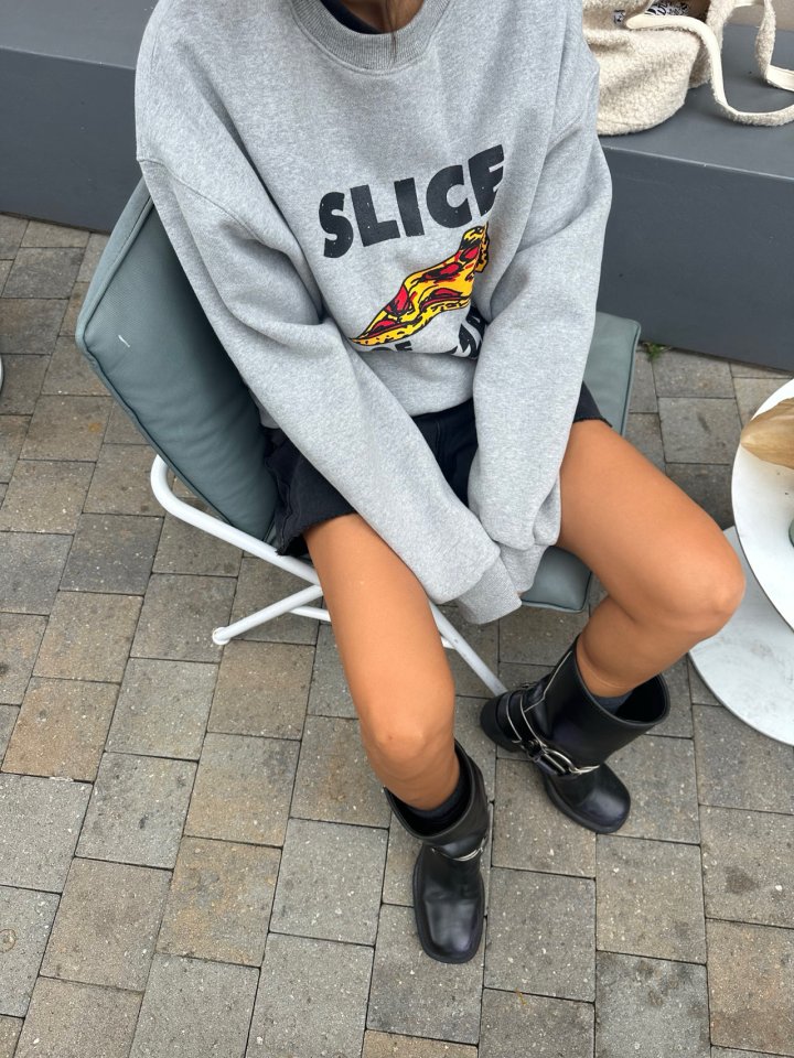 Via - Korean Women Fashion - #womensfashion - Pizza Sweatshirts - 9