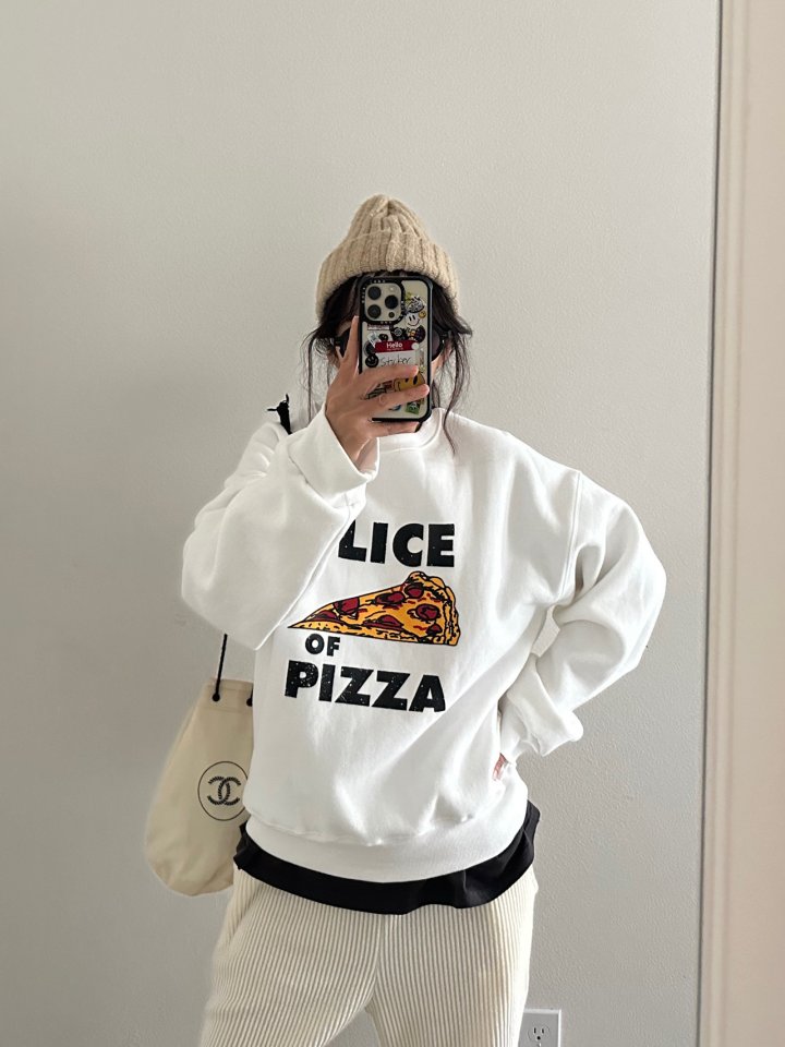 Via - Korean Women Fashion - #womensfashion - Pizza Sweatshirts - 10