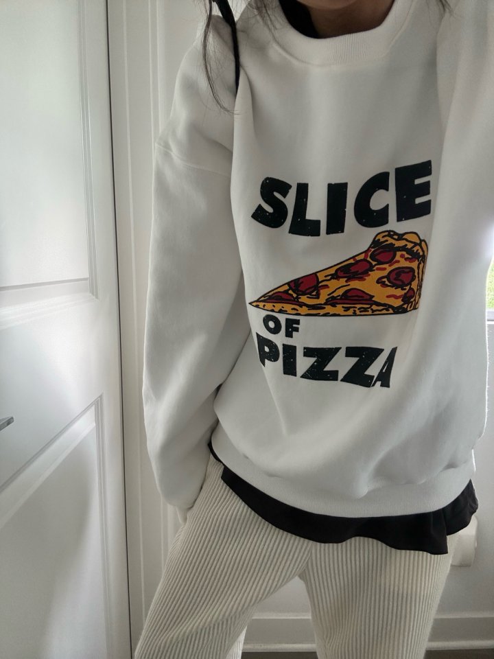 Via - Korean Women Fashion - #womensfashion - Pizza Sweatshirts - 2