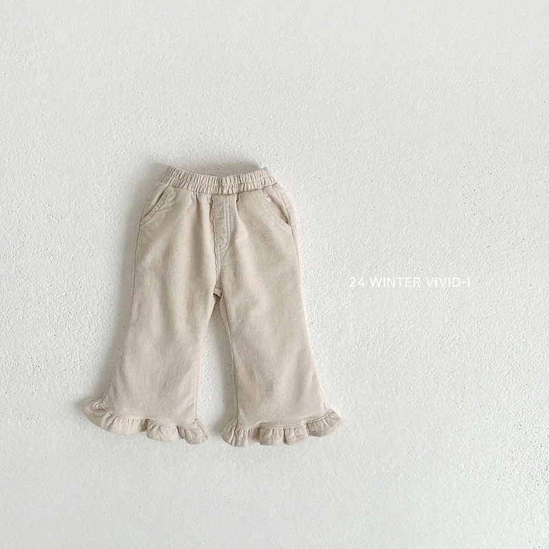 Vivid I - Korean Children Fashion - #Kfashion4kids - Princess Frill Corduroy Pants - 3