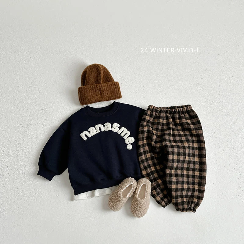 Vivid I - Korean Children Fashion - #Kfashion4kids - Check Winter Jogger Pants - 10