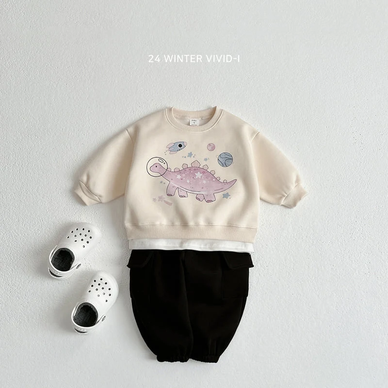 Vivid I - Korean Children Fashion - #Kfashion4kids - Space Dino Sweatshirts - 12