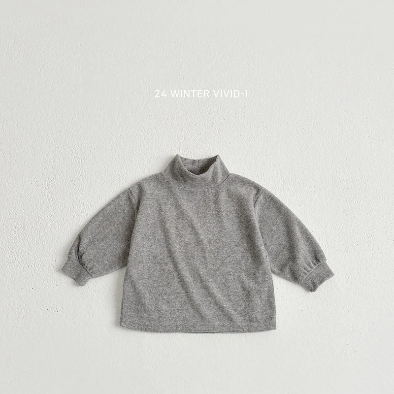 Vivid I - Korean Children Fashion - #Kfashion4kids - Loose Fit Turtleneck Tee - 5