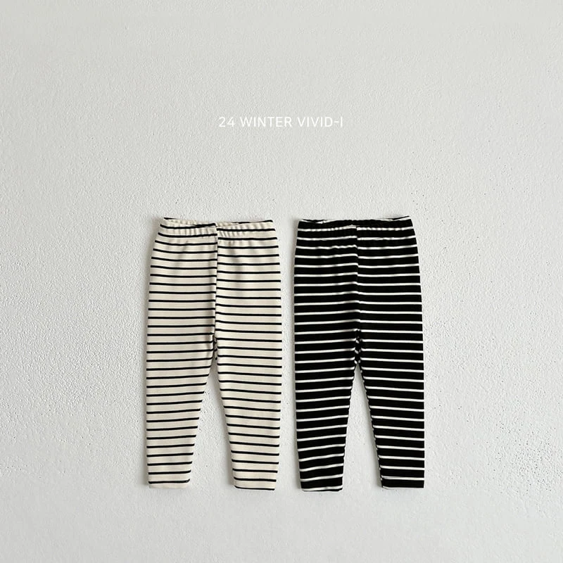 Vivid I - Korean Children Fashion - #childofig - Warm Stripe Leggings