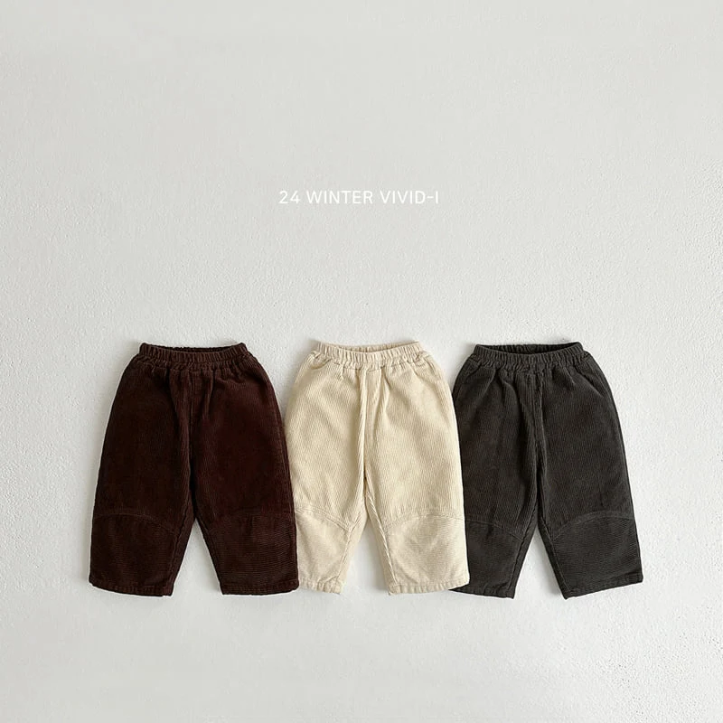 Vivid I - Korean Children Fashion - #childofig - Slit Corduroy Pants