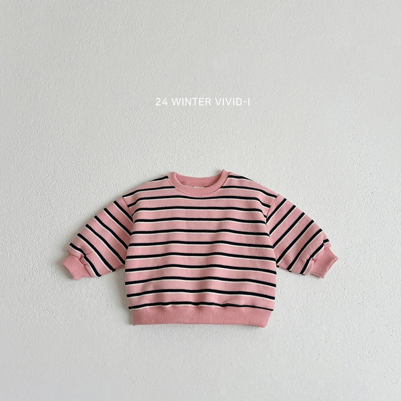 Vivid I - Korean Children Fashion - #childofig - Fleece Stripe Sweatshirts - 7