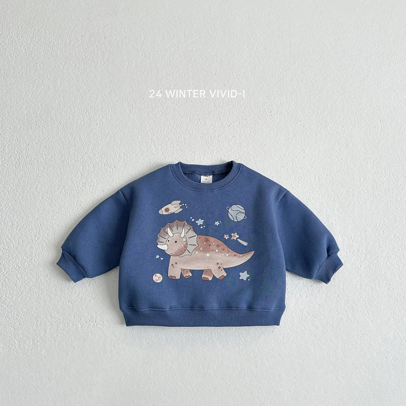 Vivid I - Korean Children Fashion - #stylishchildhood - Space Dino Sweatshirts - 4