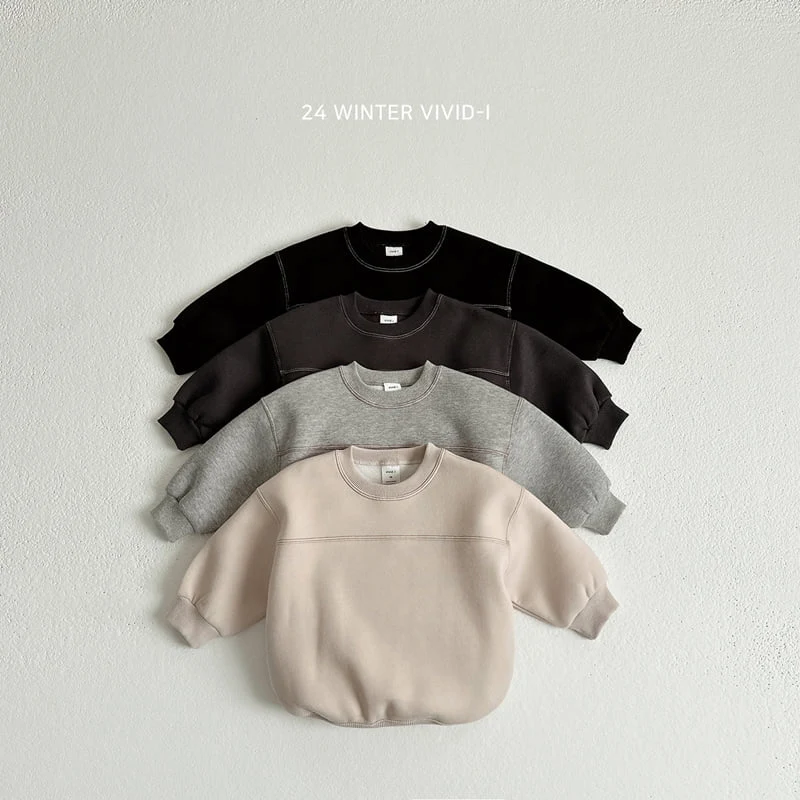 Vivid I - Korean Children Fashion - #childofig - Stitch Slit Sweatshirts - 3