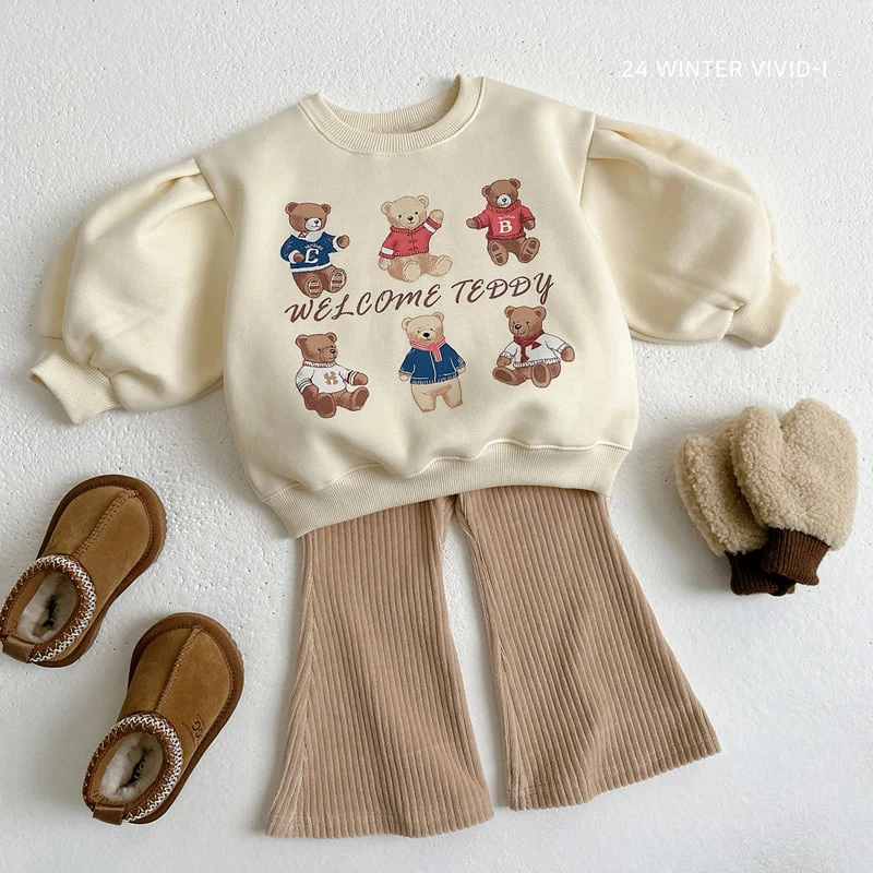 Vivid I - Korean Children Fashion - #childofig - Bear Puff Sweatshirts - 11