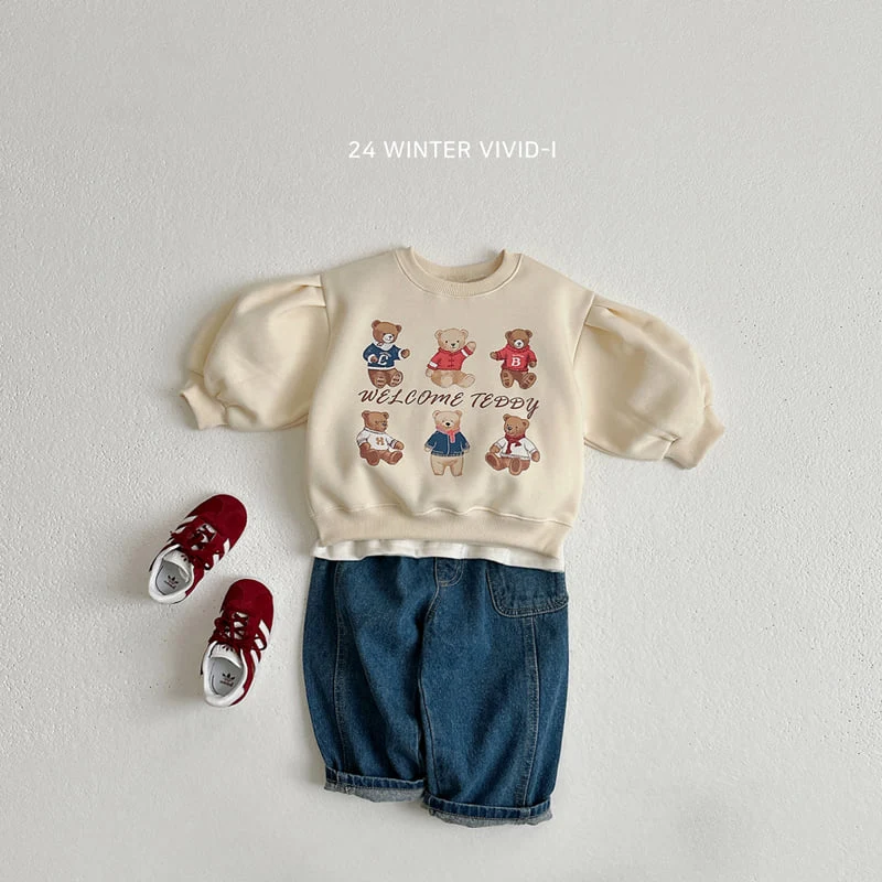 Vivid I - Korean Children Fashion - #childofig - Bear Puff Sweatshirts - 12