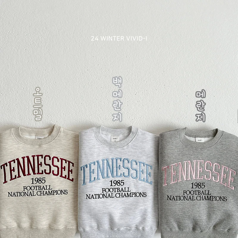 Vivid I - Korean Children Fashion - #childofig - Tennessee Embroidery Sweatshirts - 4