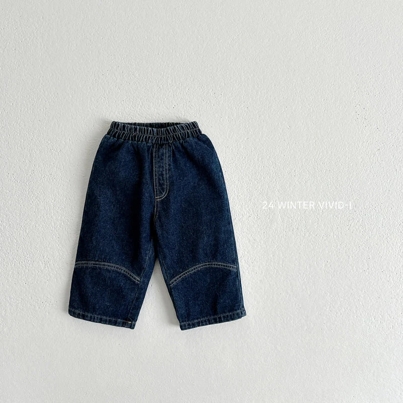 Vivid I - Korean Children Fashion - #childrensboutique - Round Denim Pants